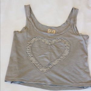 AE Cropped Tank w/ Heart